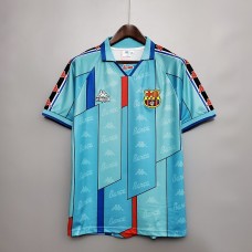 Barcelona 96/97 Away Lake Blue Soccer Jersey